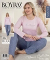 Boyraz 0155 Kadın Sandy Soft Uzun Kol Pijama Takımı