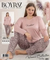 Boyraz 0260 Kadın Sandy Battal Uzun Kol Pijama Takımı