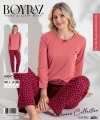 Boyraz 04047 Kadın Raporlu Uzun Kol Pijama Takımı