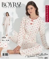 Boyraz 06024 Kadın Uzun Kol Kalpli Pijama Takımı