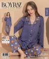 Boyraz 08031 Kadın Patlı Uzun Kol Pijama Takımı