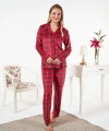 Estiva 25363 Gömlek Yaka Kadife Pijama Takımı