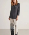 Nautıca W604 Kadın Patlı V Yaka Uzun Kollu Pijama Takımı