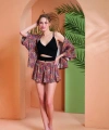 Pjs 27003 Viskon Kimono Croplu Şort Takım