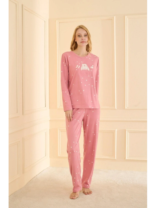 19104 Kadın Uzun Kol Pijama Takımı