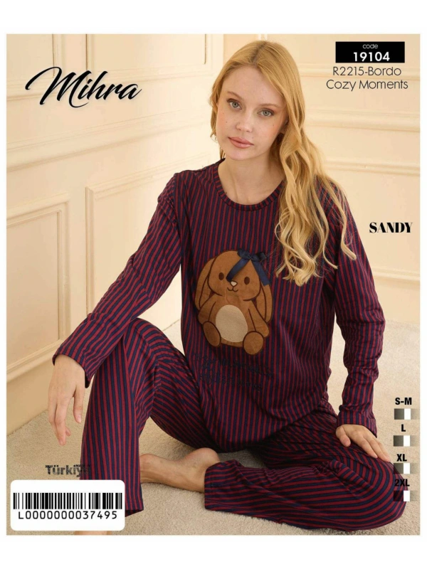 19104 Kadın Uzun Kol Pijama Takımı