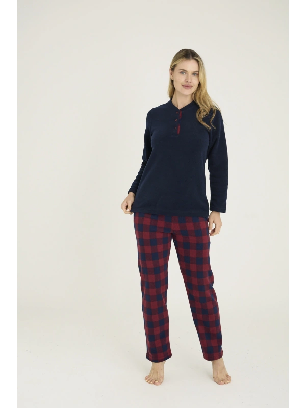 7304-k Kadın Midi Yaka Pijama Takım