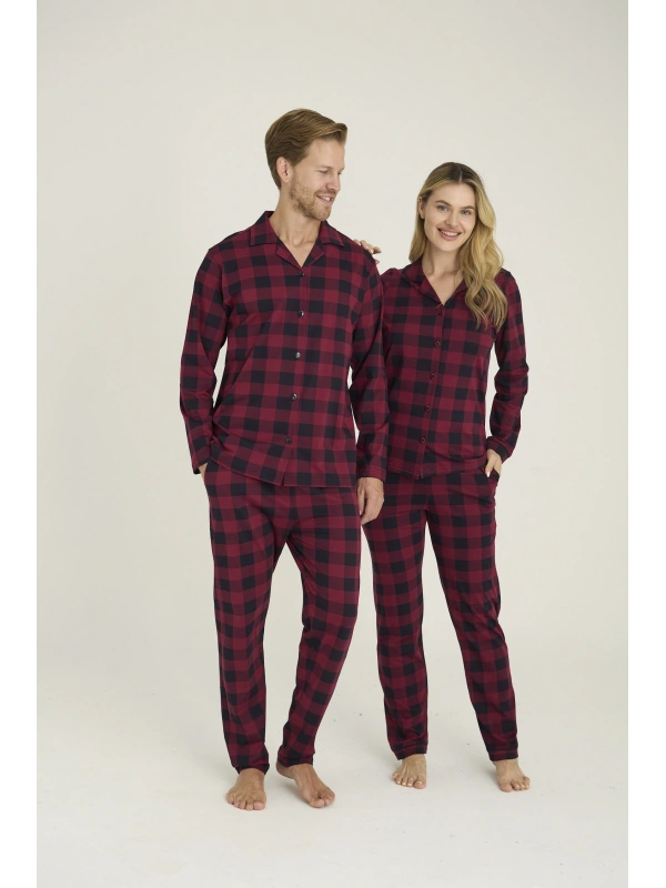 9209 Erkek Apaj Yaka Pijama Takım