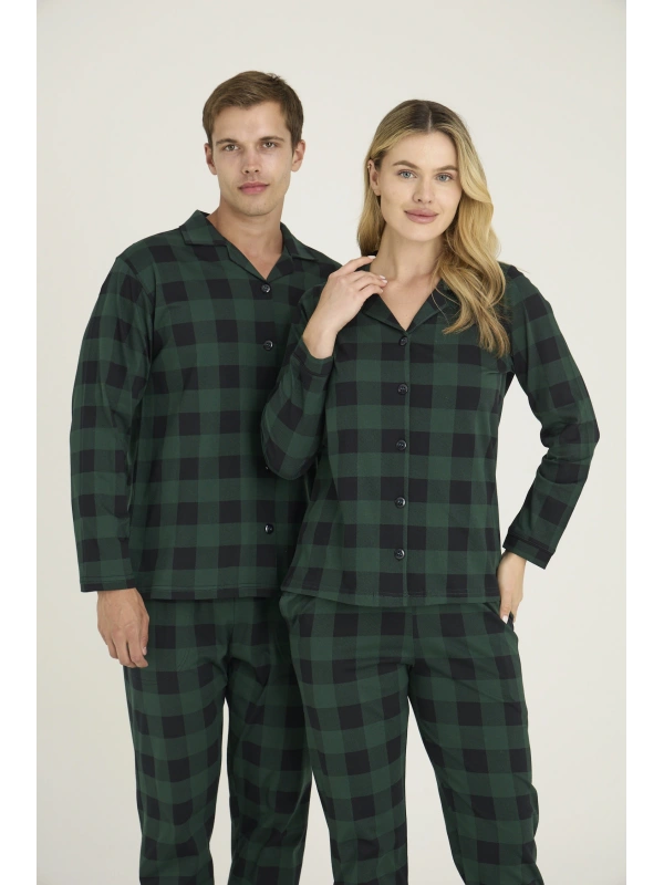 9209 Erkek Apaj Yaka Pijama Takım