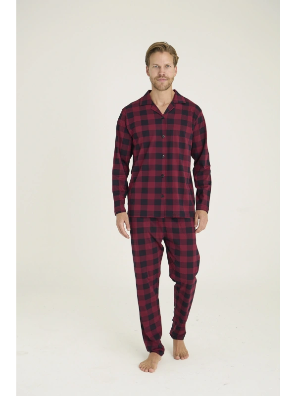 9209 Erkek Apaj Yaka Pijama Takım