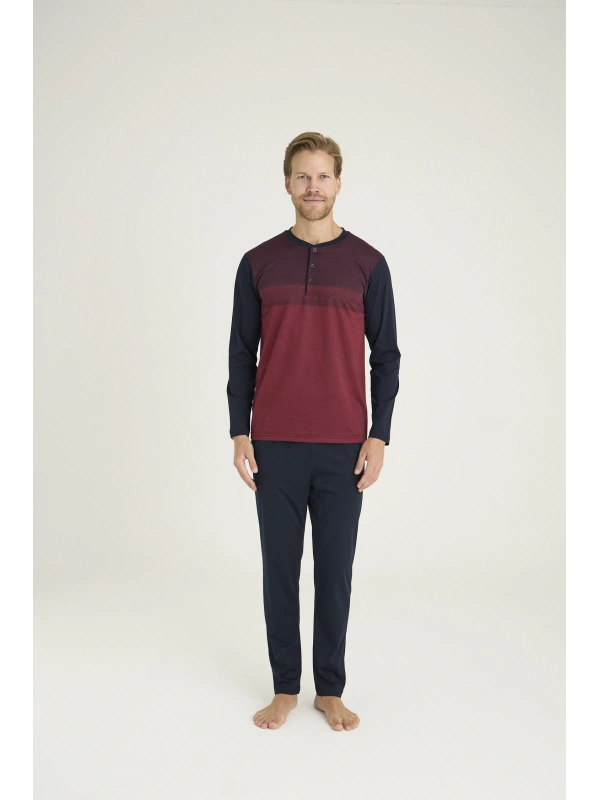 9218 Erkek Midi Yaka Pijama Takım
