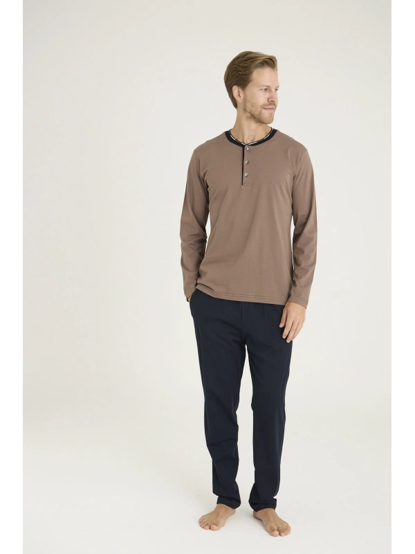 9245 Erkek Midi Yaka Pijama Takım