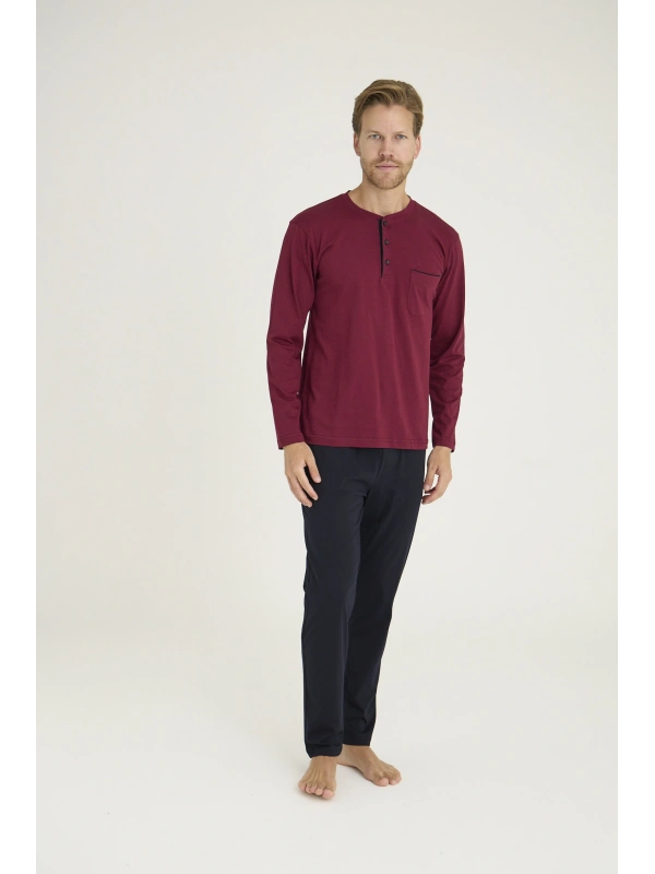9250 Erkek Midi Yaka Pijama Takım