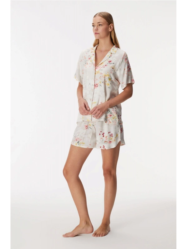 Anıl 11355 Kadın Kısa Kol Gömlek Ve Şort Takım