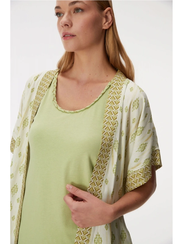 Anıl 11421 Kadın Sabahlık, Atlet Ve Pantolon Takım