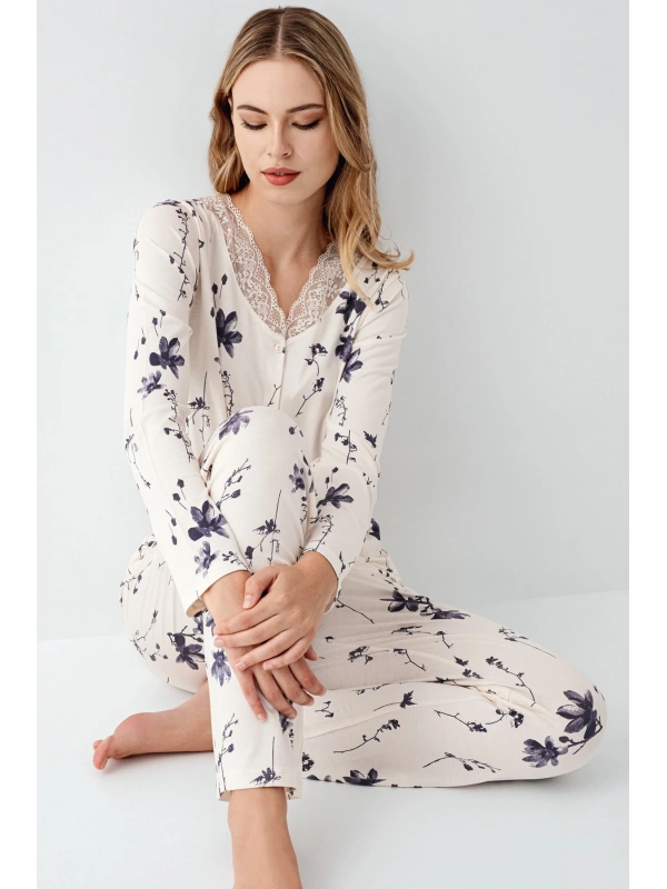 Arnetta 3410-s Kadın Uzun Kol Pijama Takım