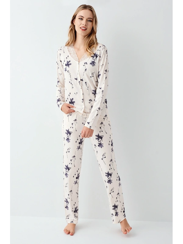 Arnetta 3410-s Kadın Uzun Kol Pijama Takım