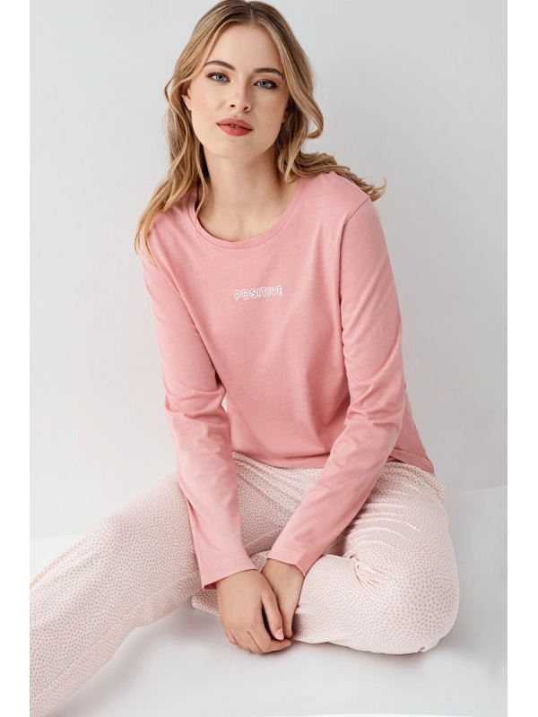 Arnetta 3417-x Kadın Battal Uzun Kol Pijama Takım