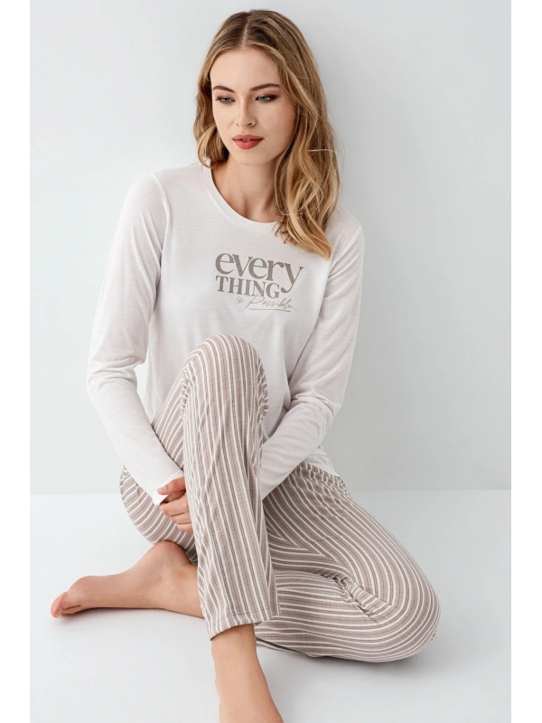 Arnetta 3424-s Kadın Uzun Kol Pijama Takım