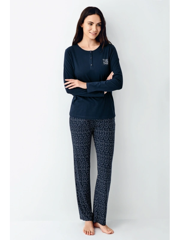 Arnetta 3429-x Kadın Battal Uzun Kol Pijama Takım