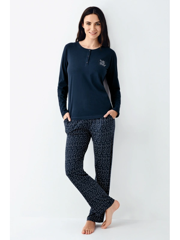 Arnetta 3429-x Kadın Battal Uzun Kol Pijama Takım