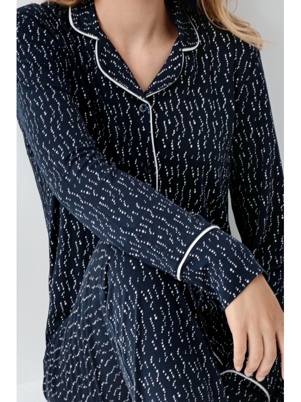 Arnetta 3430-s Kadın Gömlek Yaka Pijama Takımı