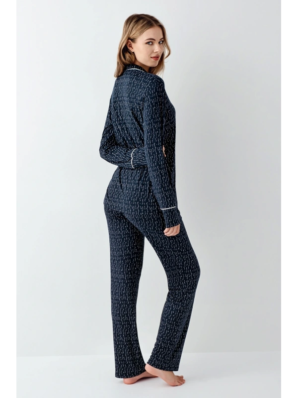 Arnetta 3430-s Kadın Gömlek Yaka Pijama Takımı