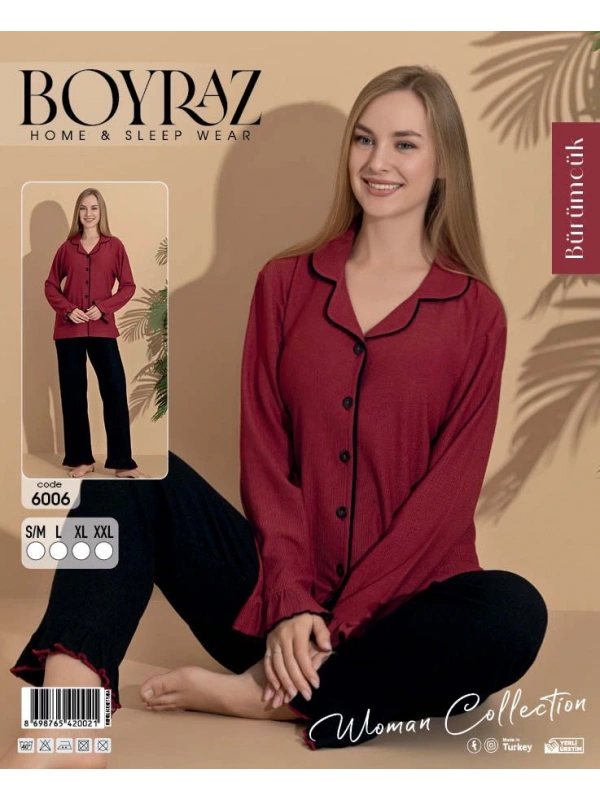Boyraz 6006 Bürümcük Kumaş Pinterest Pijama Takımı