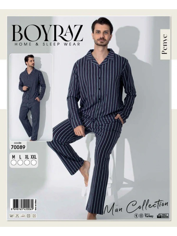Boyraz 70089 Erkek Uzun Kol Penye Pijama Takımı
