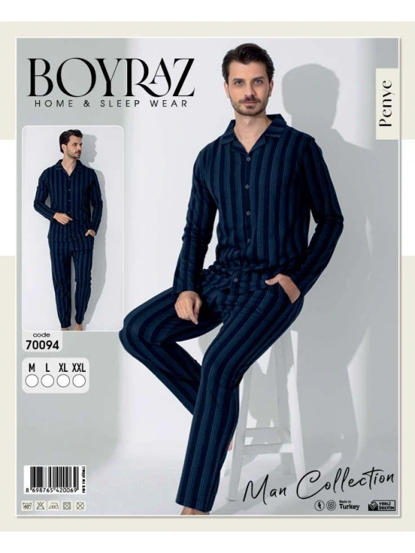 Boyraz 70094 Erkek Uzun Kol Penye Pijama Takımı