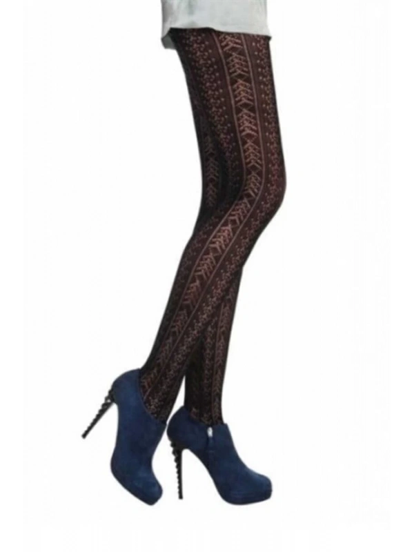 Daymod Kadın Amatista Micro File Desenli Külotlu Çorap