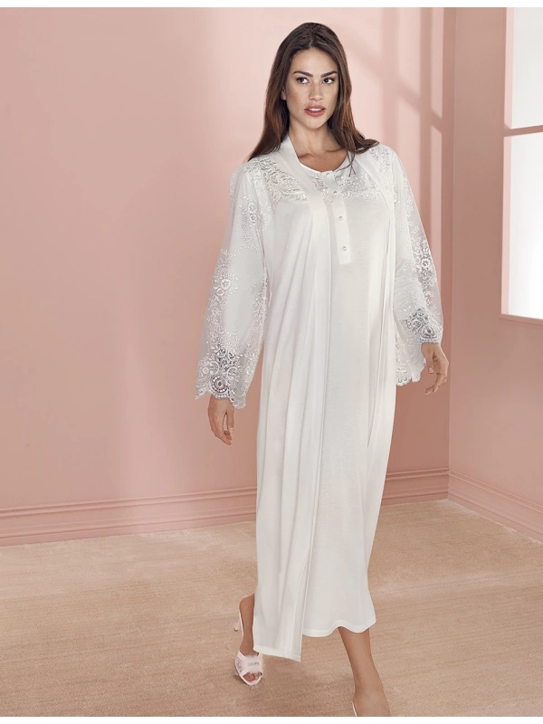 Espuar 737 Penye Uzun Gecelik Sabahlık Takım