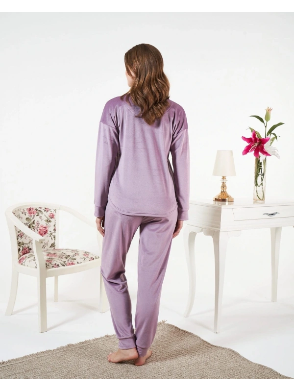 Estiva 25381 Uzun Kol Kadife Pijama Takımı