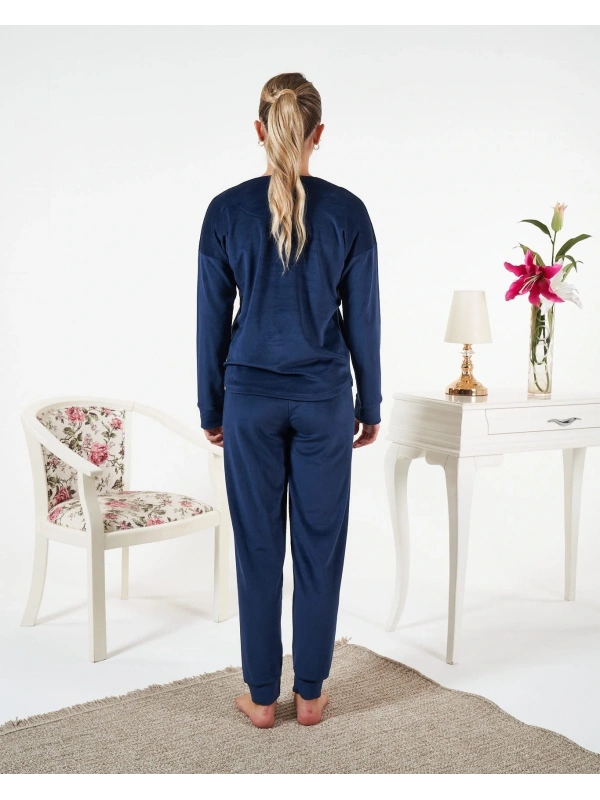 Estiva 25381 Uzun Kol Kadife Pijama Takımı