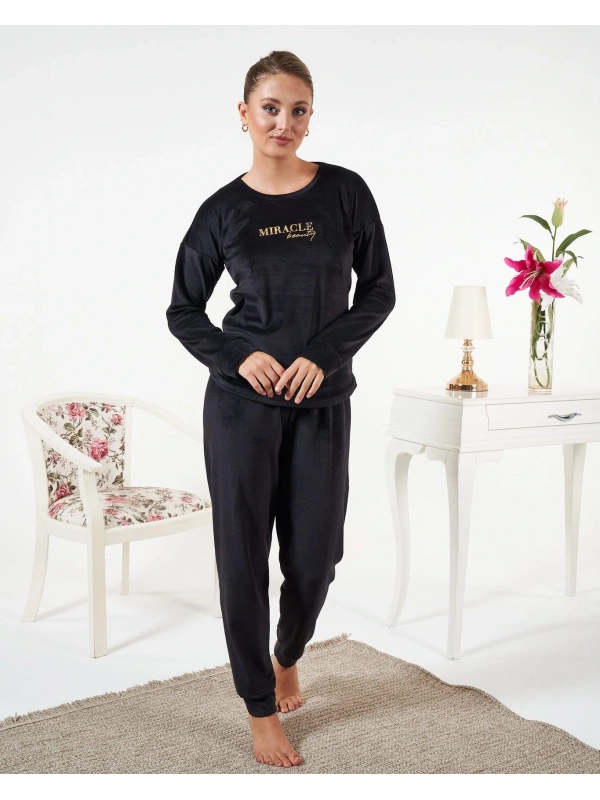 Estiva 25384 Uzun Kol Kadife Pijama Takımı