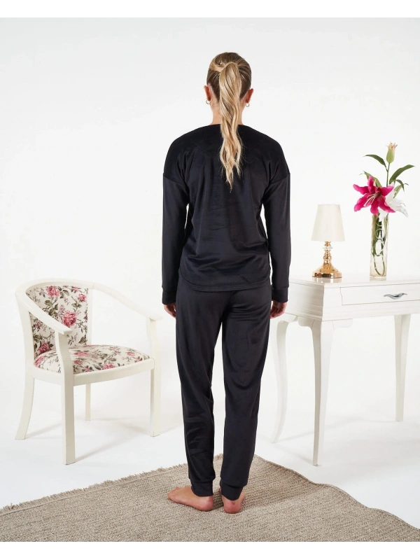 Estiva 25384 Uzun Kol Kadife Pijama Takımı