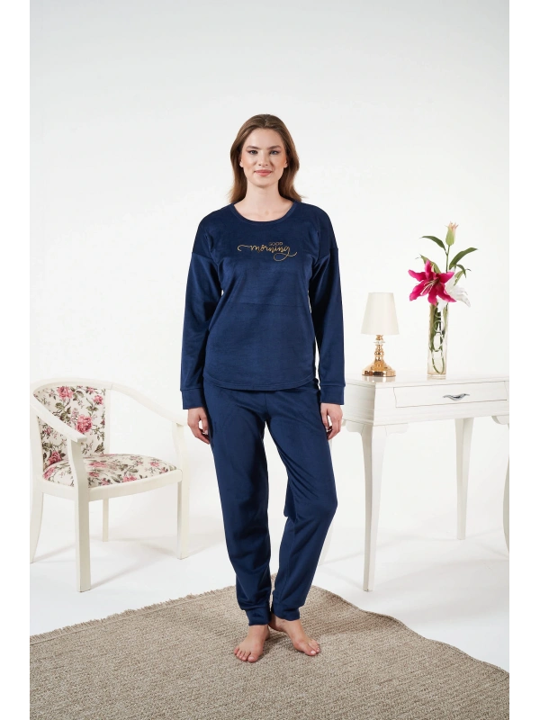 Estiva 25386 Uzun Kol Kadife Pijama Takımı