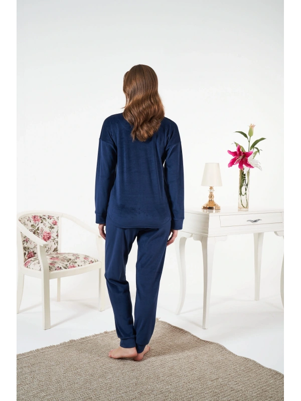 Estiva 25386 Uzun Kol Kadife Pijama Takımı