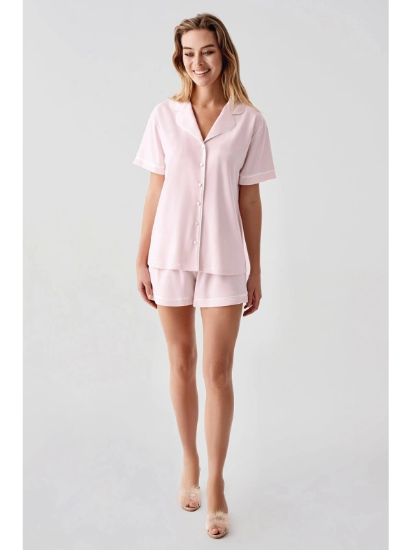 Freshness 324 Kadın 4lü Sabahlıklı Şorlu Pijama Takımı