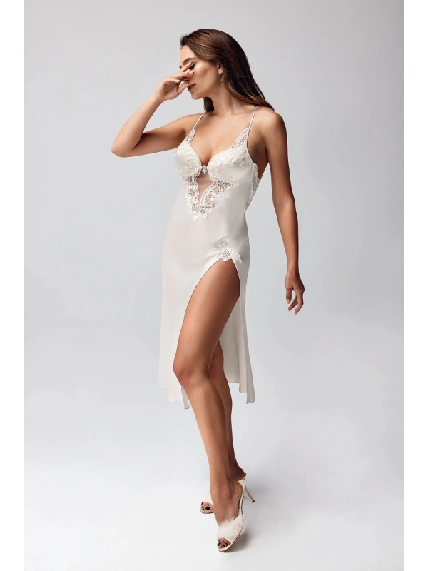 Freshness 9950-gs Saten Ortişli Gecelik Sabahlık Takım