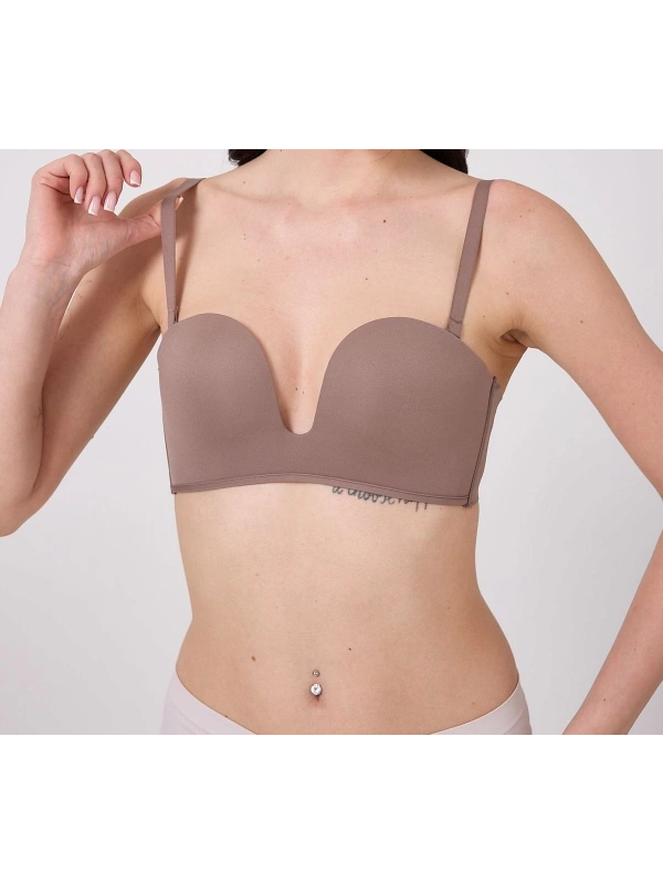 Freshness Msf05 Destekli V Dekolte Lazer Kesim Sütyen