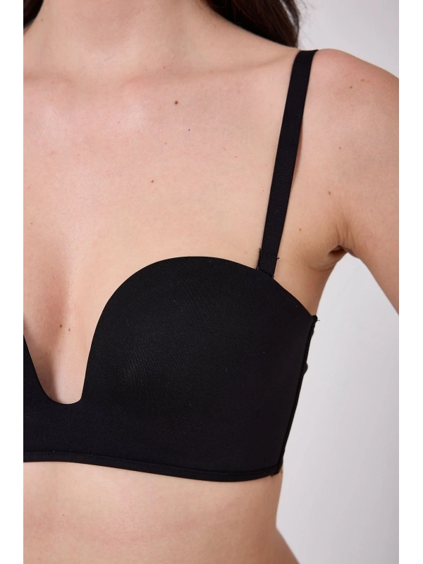 Freshness Msf05 Destekli V Dekolte Lazer Kesim Sütyen