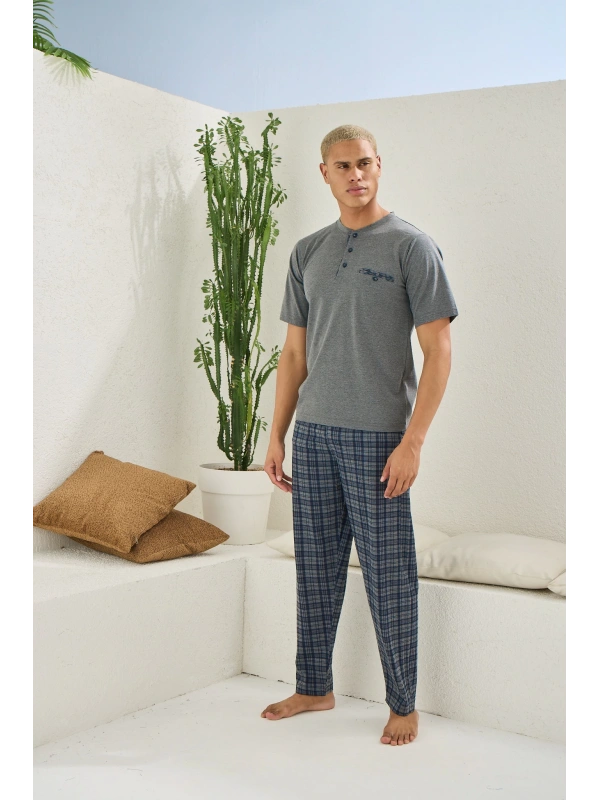 Kocabey 2118 Midi Yaka Pijama Takım