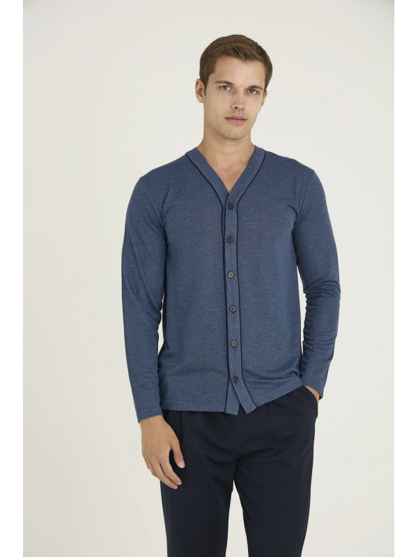 Kocabey 9225 Erkek V.yaka Boydan Düğmeli Pijama Takım