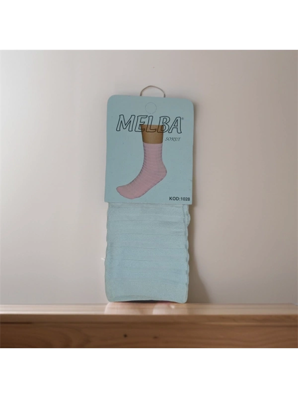 Melba Kareli Polymid Soket Çorap