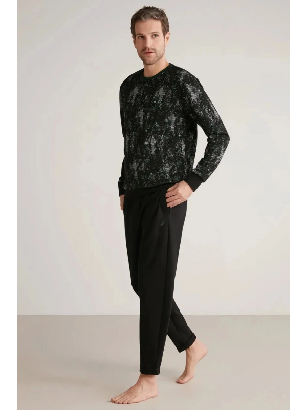 Nautıca M626 Erkek Uzun Kollu Yuvarlak Yaka Pijama Takımı