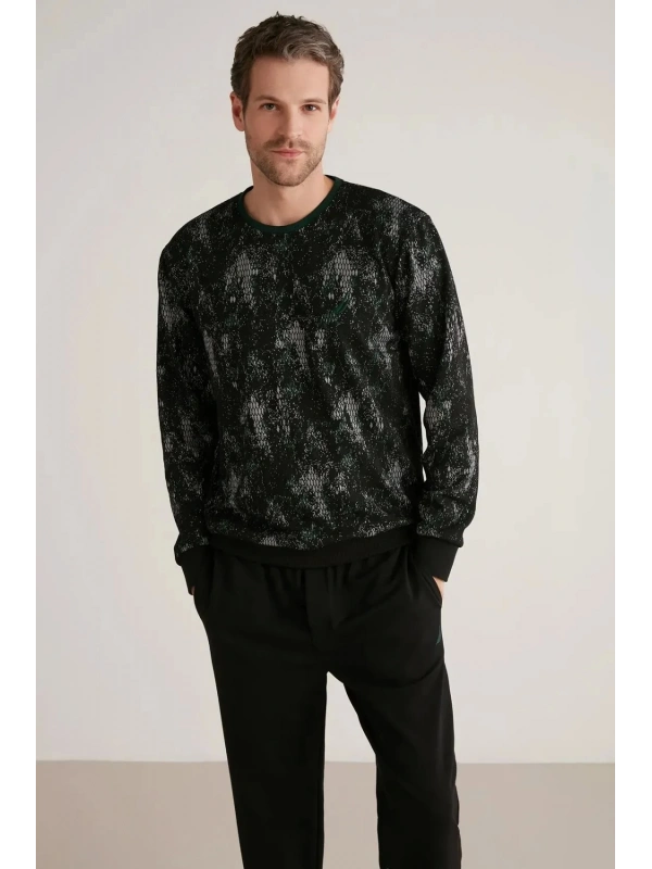 Nautıca M626 Erkek Uzun Kollu Yuvarlak Yaka Pijama Takımı