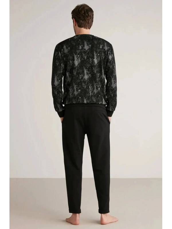 Nautıca M626 Erkek Uzun Kollu Yuvarlak Yaka Pijama Takımı