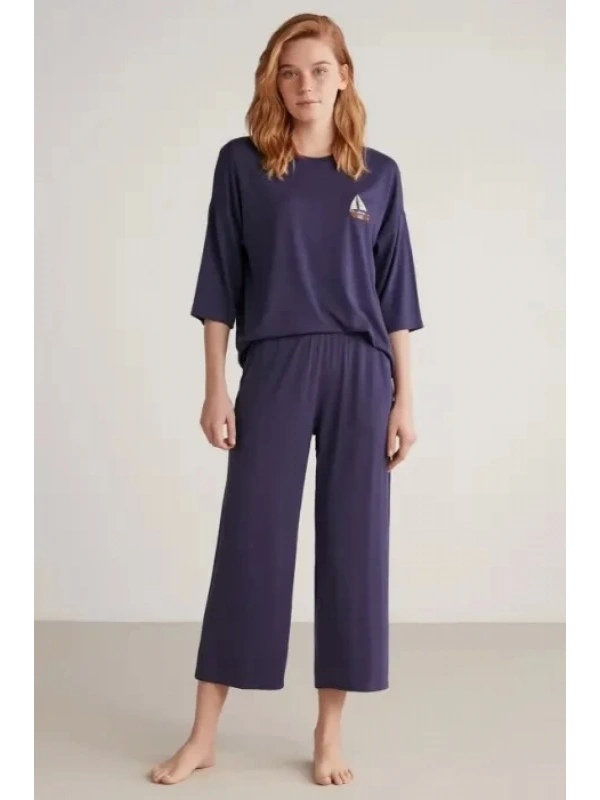 Nautıca W602 Kadın Uzun Kollu Pijama Takımı