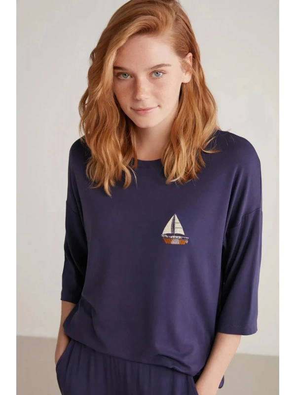 Nautıca W602 Kadın Uzun Kollu Pijama Takımı